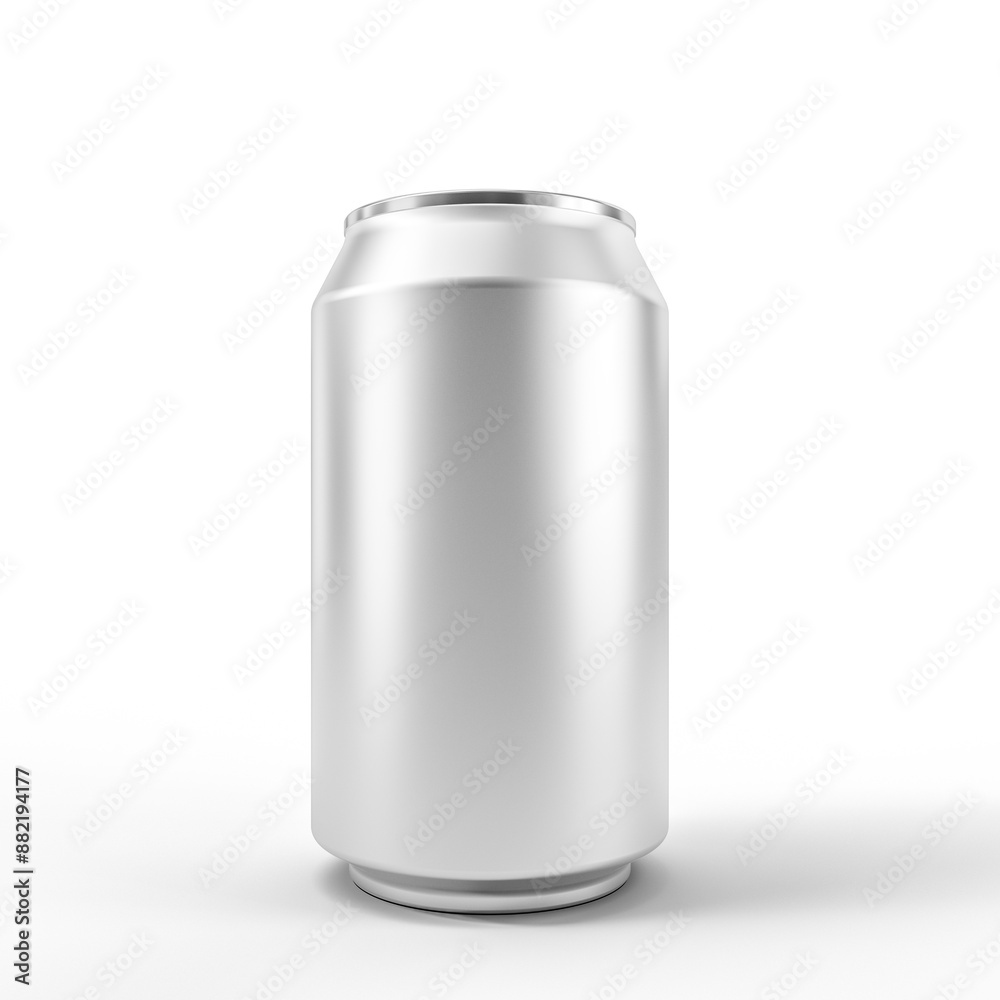 Aluminum can standing on white background with shadow Aluminum can standing on white background with shadow