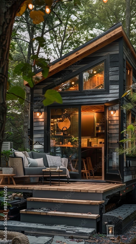 Stylish tiny house with advanced technology. Stylish tiny house with advanced technology.