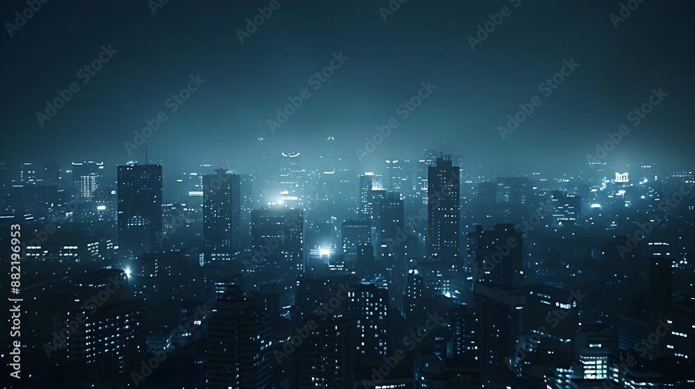 Mesmerizing Cityscape at Night,Dramatic Skyline with Illuminated High-Rise Buildings and Skyscrapers Mesmerizing Cityscape at Night,Dramatic Skyline with Illuminated High-Rise Buildings and Skyscrapers