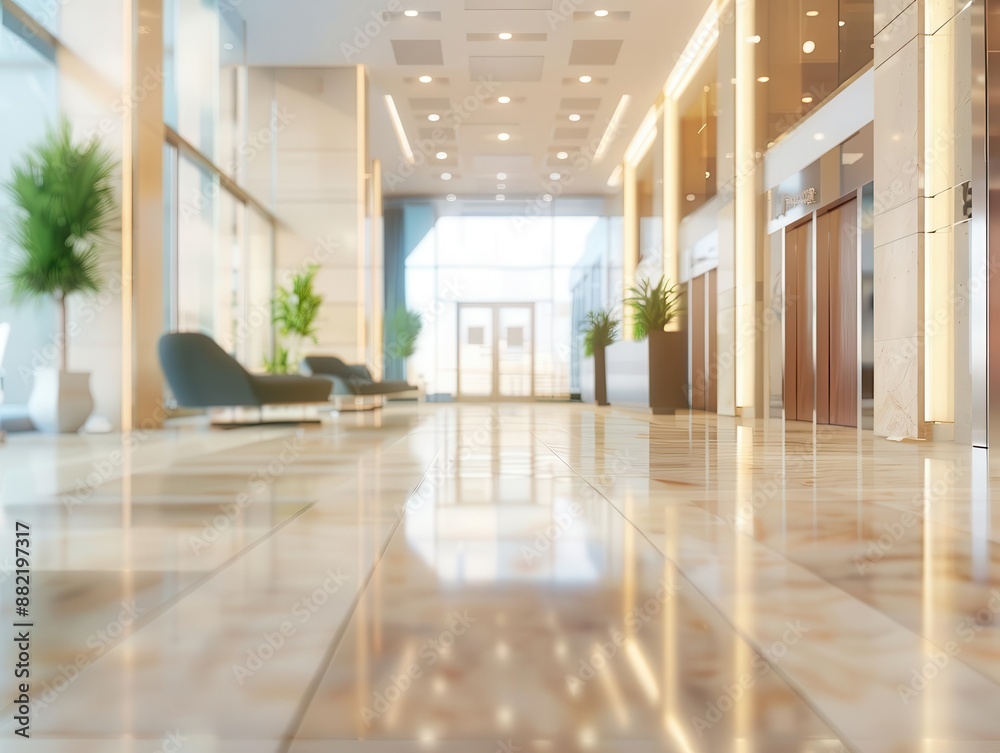 blurred modern office lobby with sleek minimalist design soft focus creates sense of spaciousness and professionalism in corporate or healthcare setting blurred modern office lobby with sleek minimalist design soft focus creates sense of spaciousness and professionalism in corporate or healthcare setting