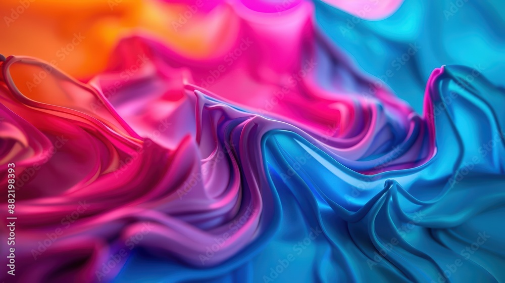 Fototapeta premium A Close-up Shot of a Prismatic human synesthesia, diverse sensory crossover hues
