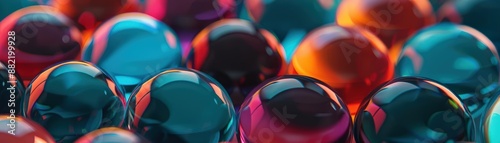 A Close-up Shot of a Melting ethnic crystal balls, diverse oracular sphere colors