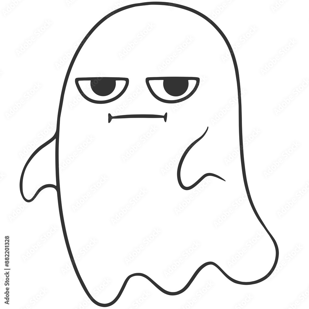 flat expression face ghost cartoon illustration flat expression face ghost cartoon illustration