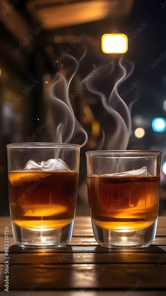 glass of whiskey with ice glass of whiskey with ice