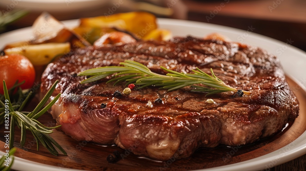 Grilled Ribeye Steak with Vegetables Grilled Ribeye Steak with Vegetables