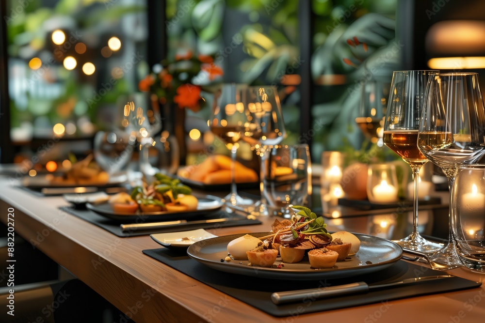 a table with a plate of food and glasses of wine a table with a plate of food and glasses of wine