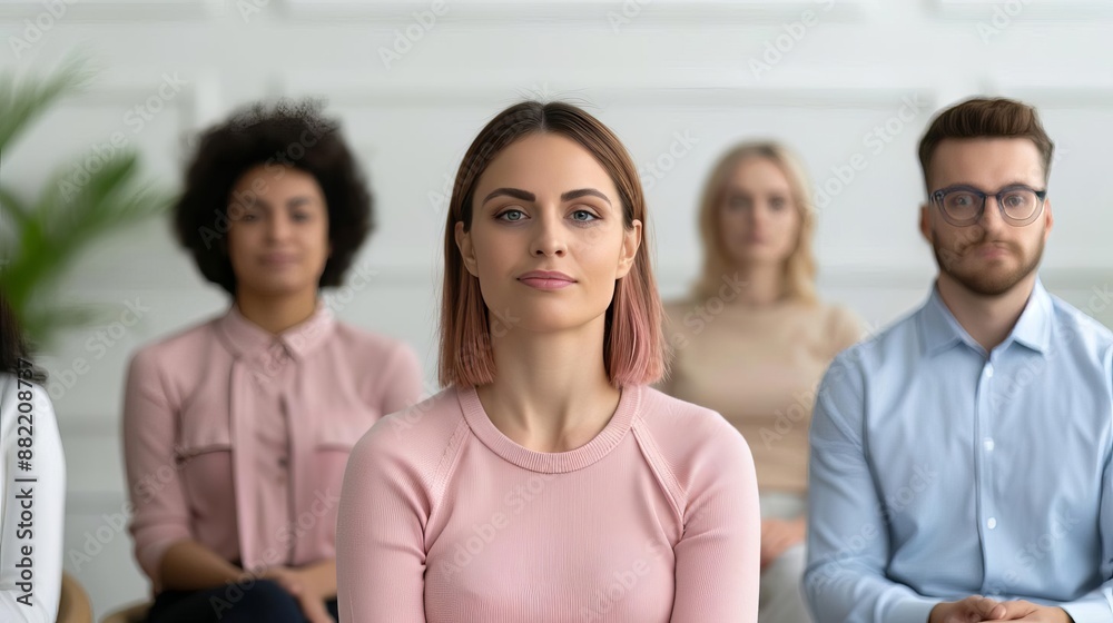 Group therapy session with diverse individuals sharing experiences, behavioral therapy, support and understanding Group therapy session with diverse individuals sharing experiences, behavioral therapy, support and understanding