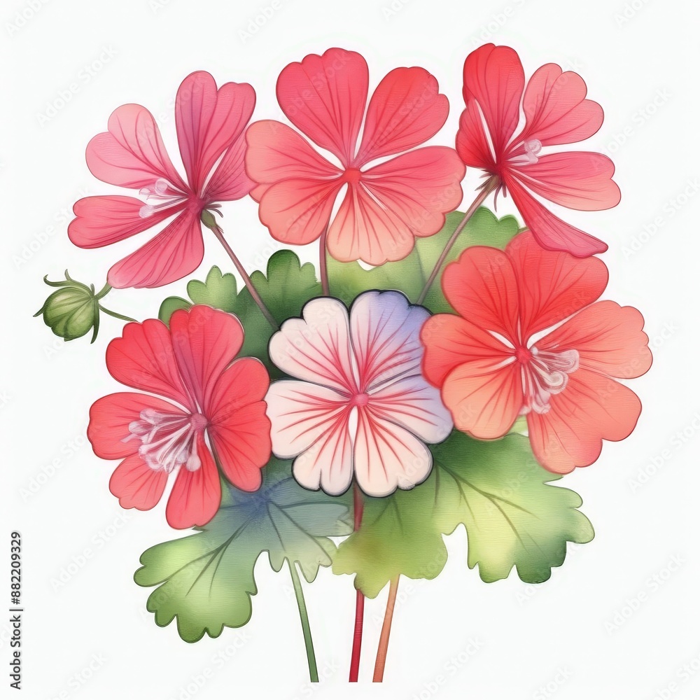 Pink Flowers with White Center. Pink Flowers with White Center.