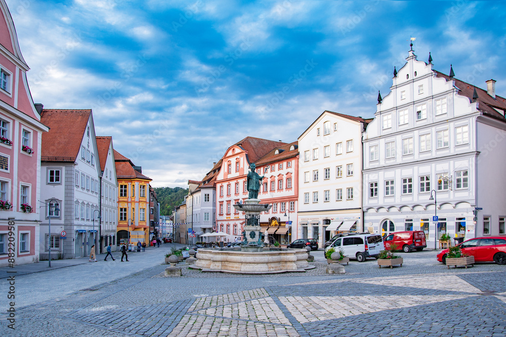 Obraz premium eichstätt, beautiful summer city view, germany architecture
