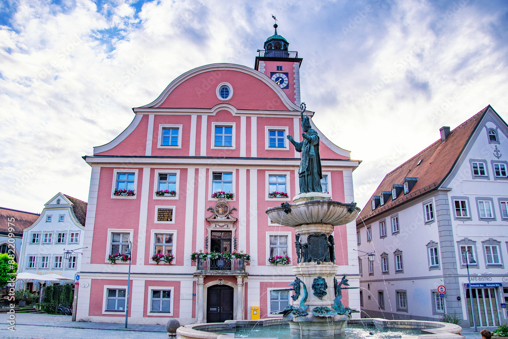 Fototapeta premium eichstätt, beautiful summer city view, germany architecture