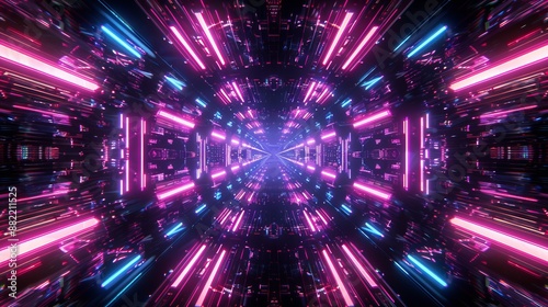 Neon Lights Tunnel