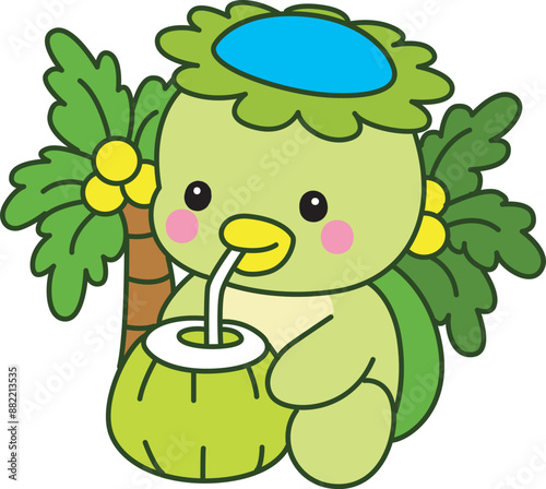 Kawaii japanese mythology Kappa sticker cute.
Cute kappa mascot ghost japanese.