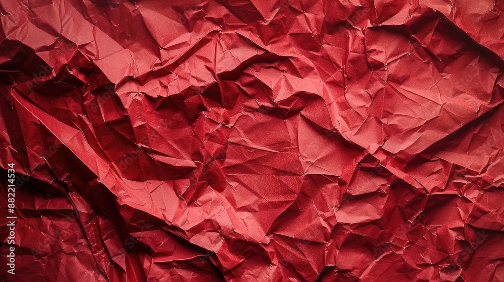 Crimson crumpled paper background with empty space for text Crimson crumpled paper background with empty space for text