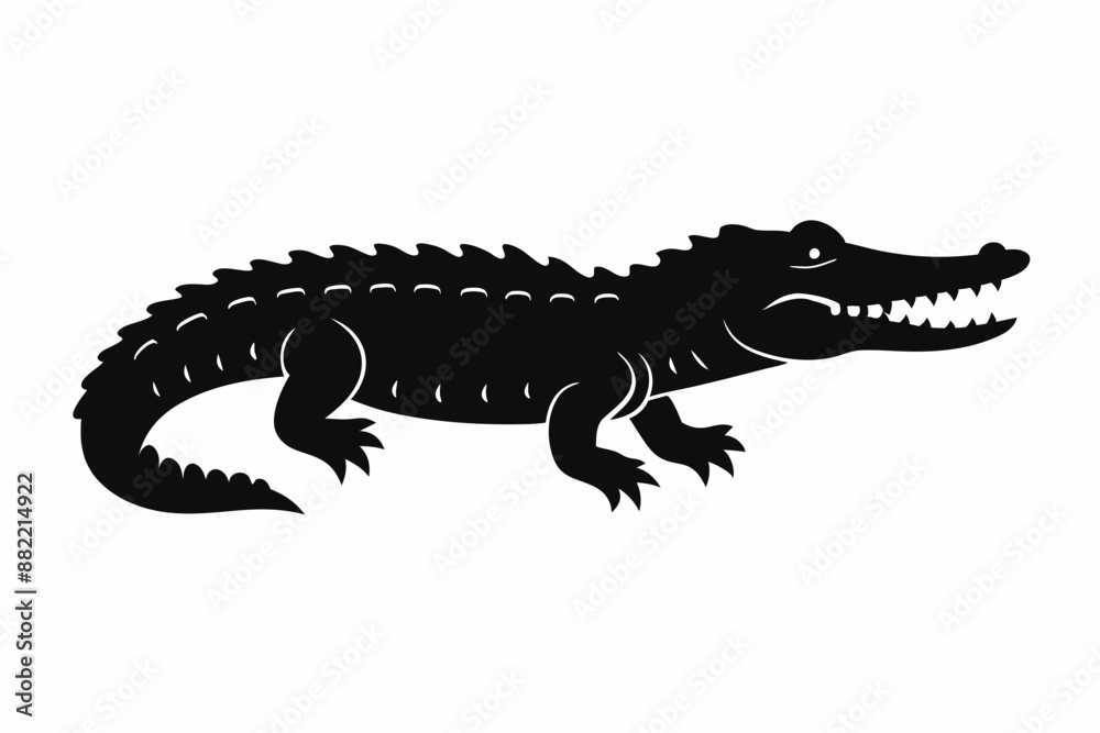 Crocodile silhouette vector illustration, isolated black silhouette of a crocodile collection
Crocodile silhouette vector illustration, isolated black silhouette of a crocodile collection
