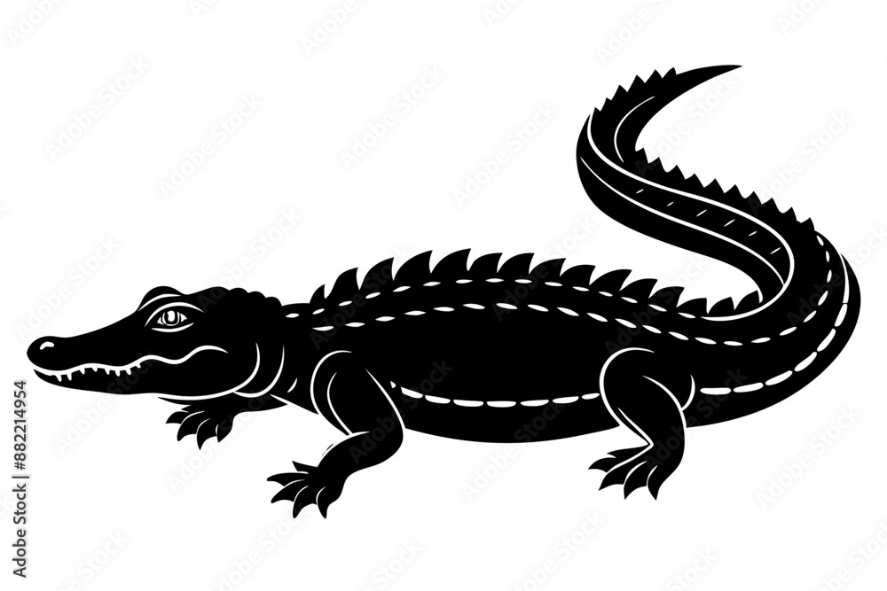 Crocodile silhouette vector illustration, isolated black silhouette of a crocodile collection
Crocodile silhouette vector illustration, isolated black silhouette of a crocodile collection