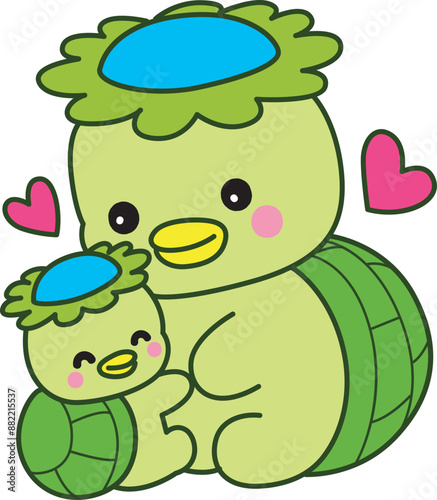 Kawaii japanese mythology Kappa sticker cute.
Cute kappa mascot ghost japanese.