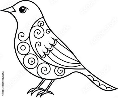 decorative bird silhouette illustration.  background, bird, animal, design, birds, flock, freedom, silhouette, wings