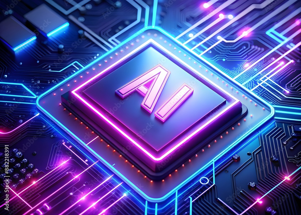 Innovation Technology AI chip on circuit board Innovation Technology AI chip on circuit board