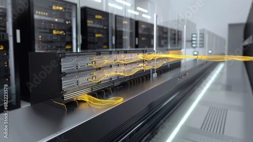 deployment of micro-optical switches in a data center, enabling faster and more energy-efficient data routing