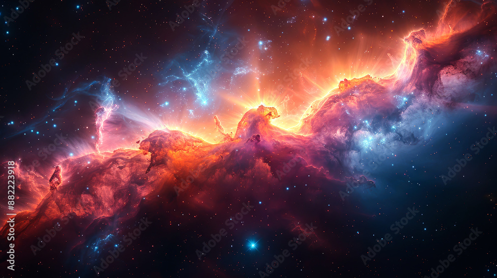 Fototapeta premium nebula on deep space