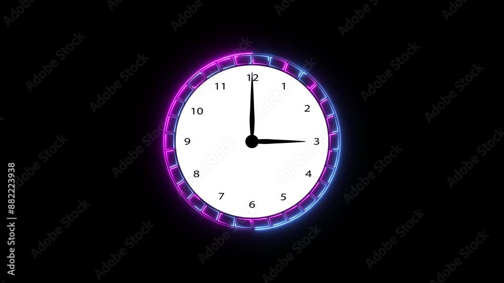 Abstract new clock icon ,face clock icon ,analog clock icon animation on background. Abstract new clock icon ,face clock icon ,analog clock icon animation on background.