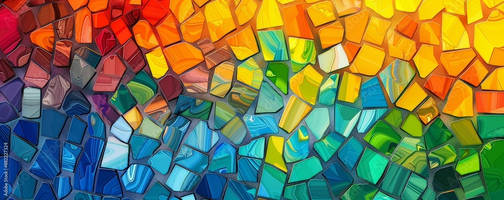 Abstract mosaic background with dynamic patterns and bold colors, Modern, Bright hues, Digital painting Abstract mosaic background with dynamic patterns and bold colors, Modern, Bright hues, Digital painting