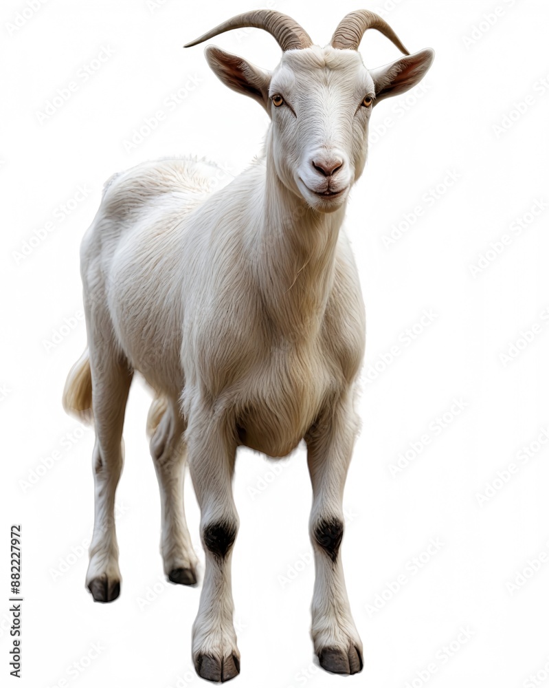 Fototapeta premium goat on a white background