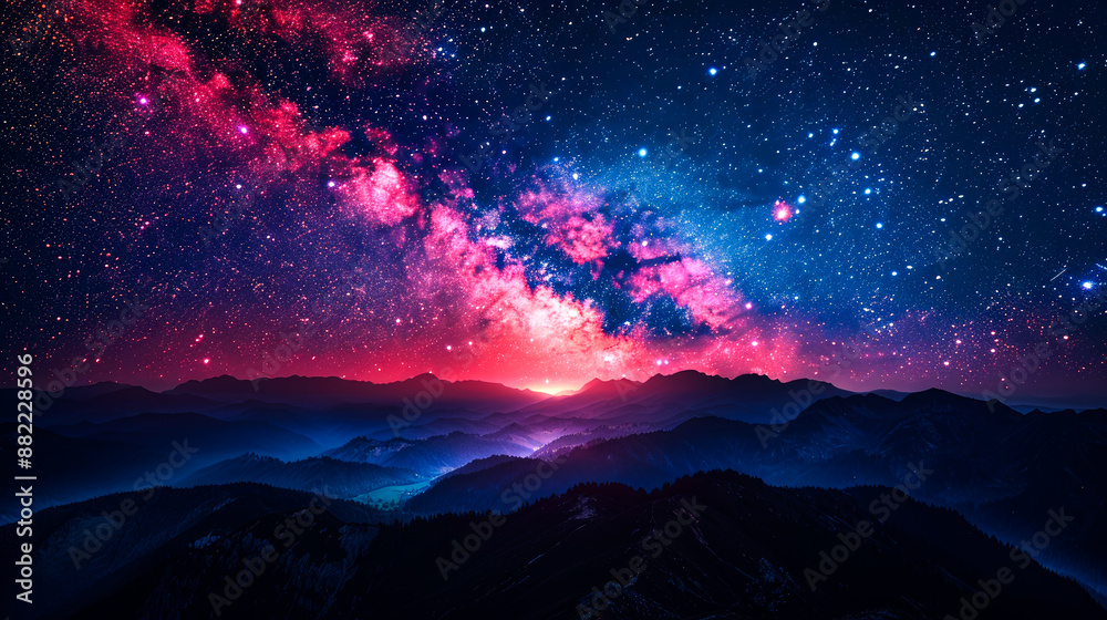 wide sky and beautiful nebula on night wide sky and beautiful nebula on night