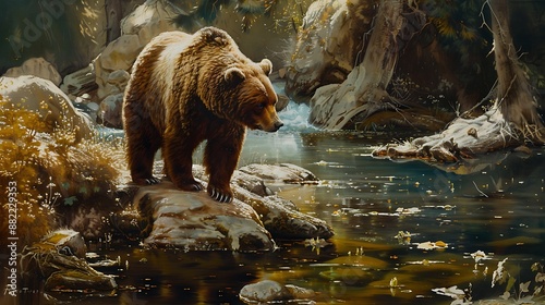 Brown bear in the summar
