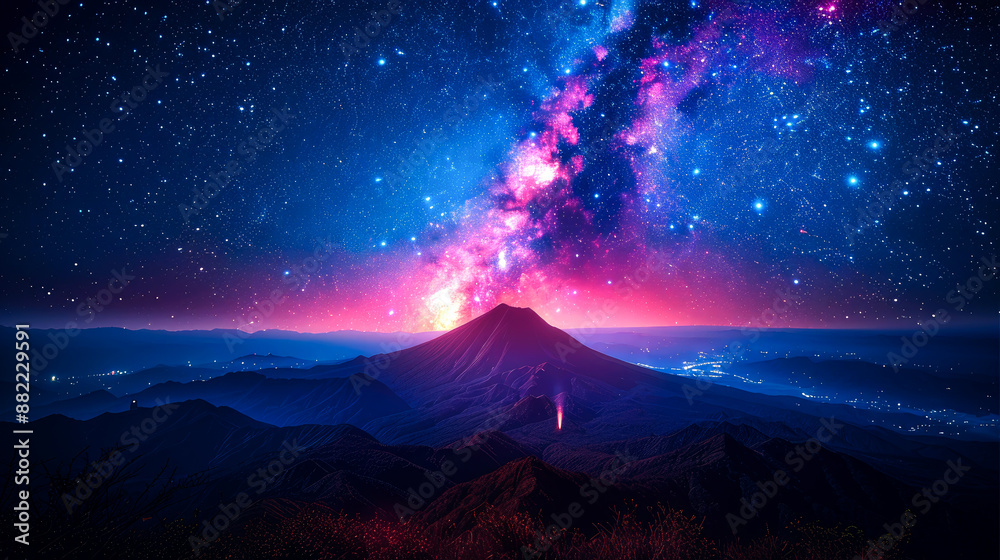 wide sky and beautiful nebula on night wide sky and beautiful nebula on night