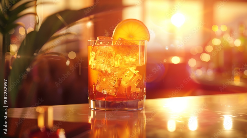 high-resolution, ultra-realistic, 4K, cinematic image of a coctail