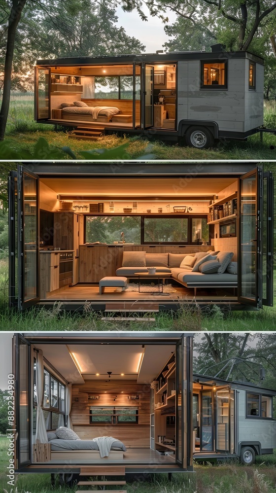 Fototapeta premium Stylish tiny home with innovative design.