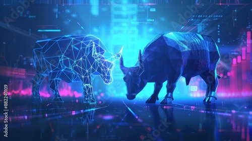 Bull and Bear Market Confrontation © ari