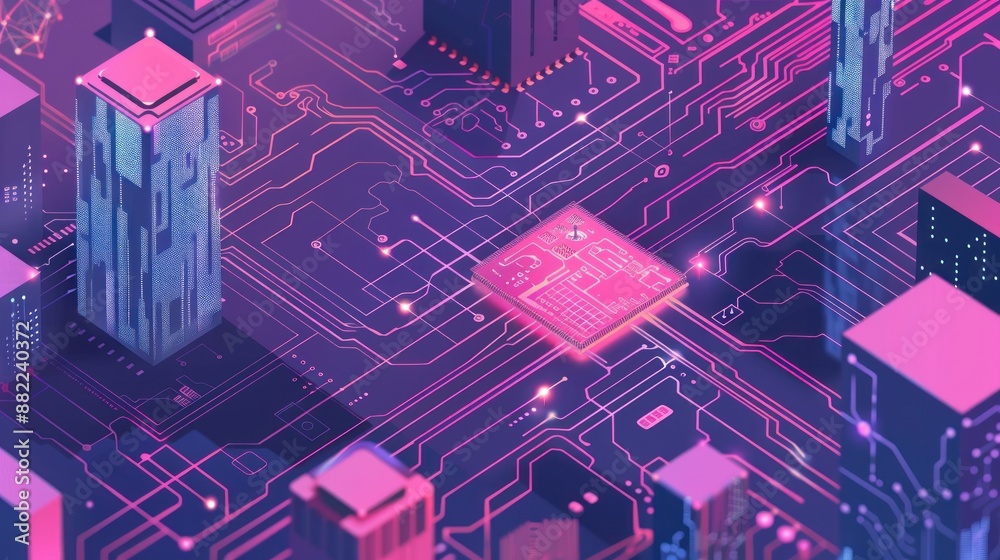 Cyberpunk Cityscape: A Futuristic Vision of Technology Cyberpunk Cityscape: A Futuristic Vision of Technology