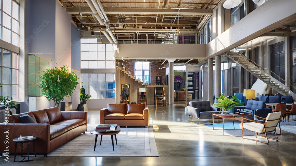 Open Floor Plan Office Promotes a Collaborative Work Environment