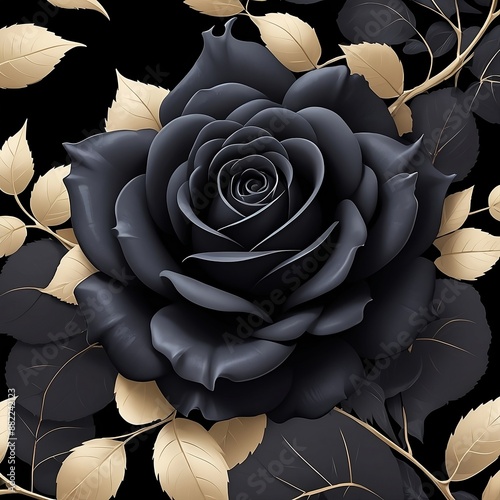 A realistic high detailed black rose UHD wallpaper
