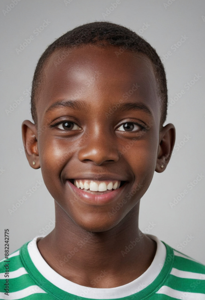 Portrait view of a regular happy smiling Burundi boy, ultra realistic, candid, social media, avatar image, plain solid background Portrait view of a regular happy smiling Burundi boy, ultra realistic, candid, social media, avatar image, plain solid background