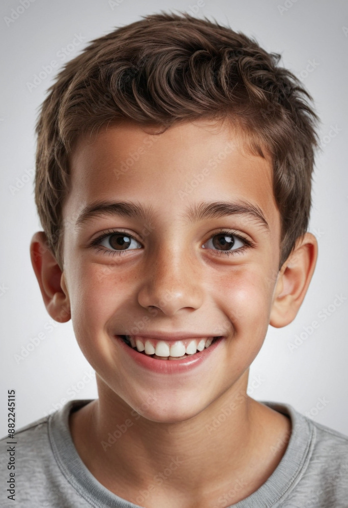 Portrait view of a regular happy smiling Israel boy, ultra realistic, candid, social media, avatar image, plain solid background Portrait view of a regular happy smiling Israel boy, ultra realistic, candid, social media, avatar image, plain solid background