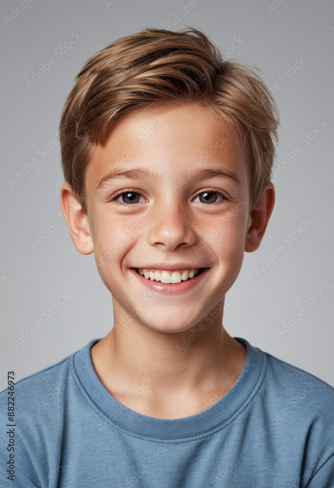 Portrait view of a regular happy smiling Austria boy, ultra realistic, candid, social media, avatar image, plain solid background Portrait view of a regular happy smiling Austria boy, ultra realistic, candid, social media, avatar image, plain solid background