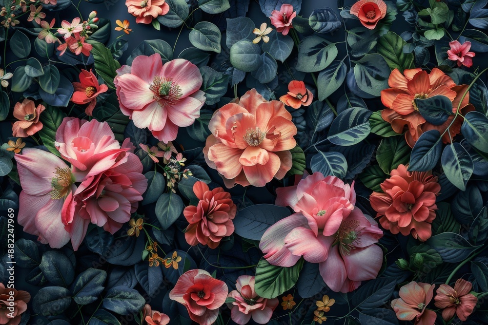 Floral Tapestry of Delicate Hues