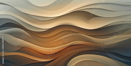 abstract wavy background in earth tones