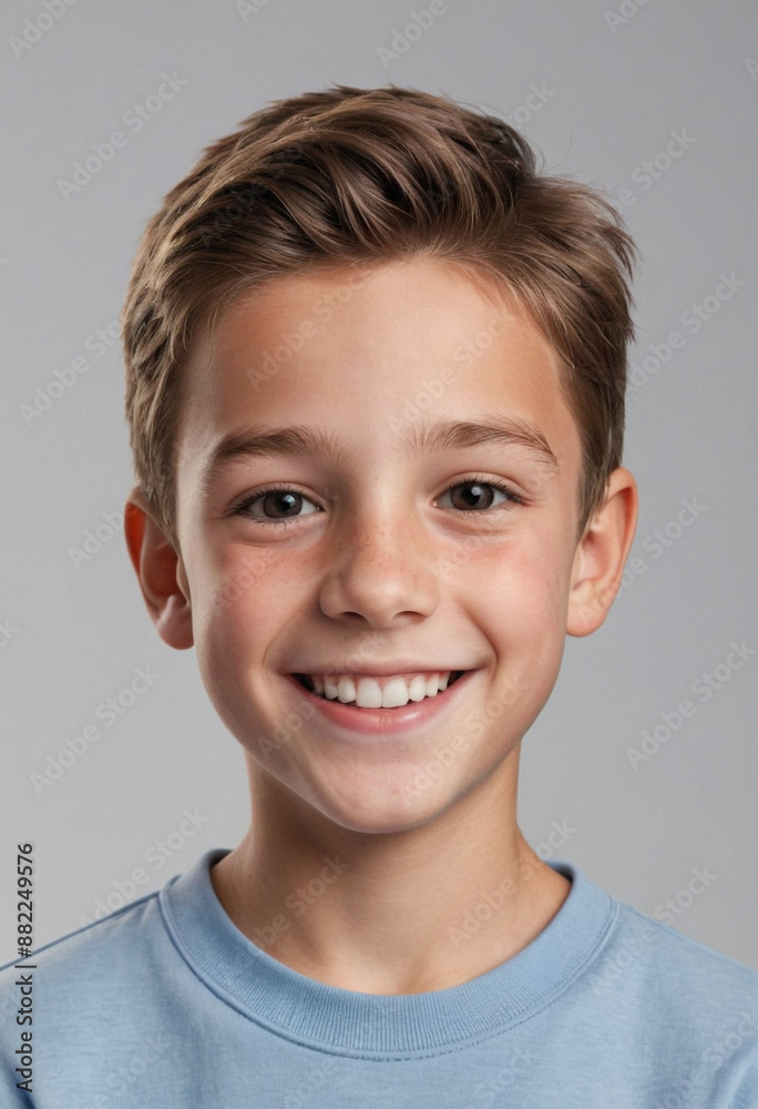 Portrait view of a regular happy smiling Canada boy, ultra realistic, candid, social media, avatar image, plain solid background Portrait view of a regular happy smiling Canada boy, ultra realistic, candid, social media, avatar image, plain solid background