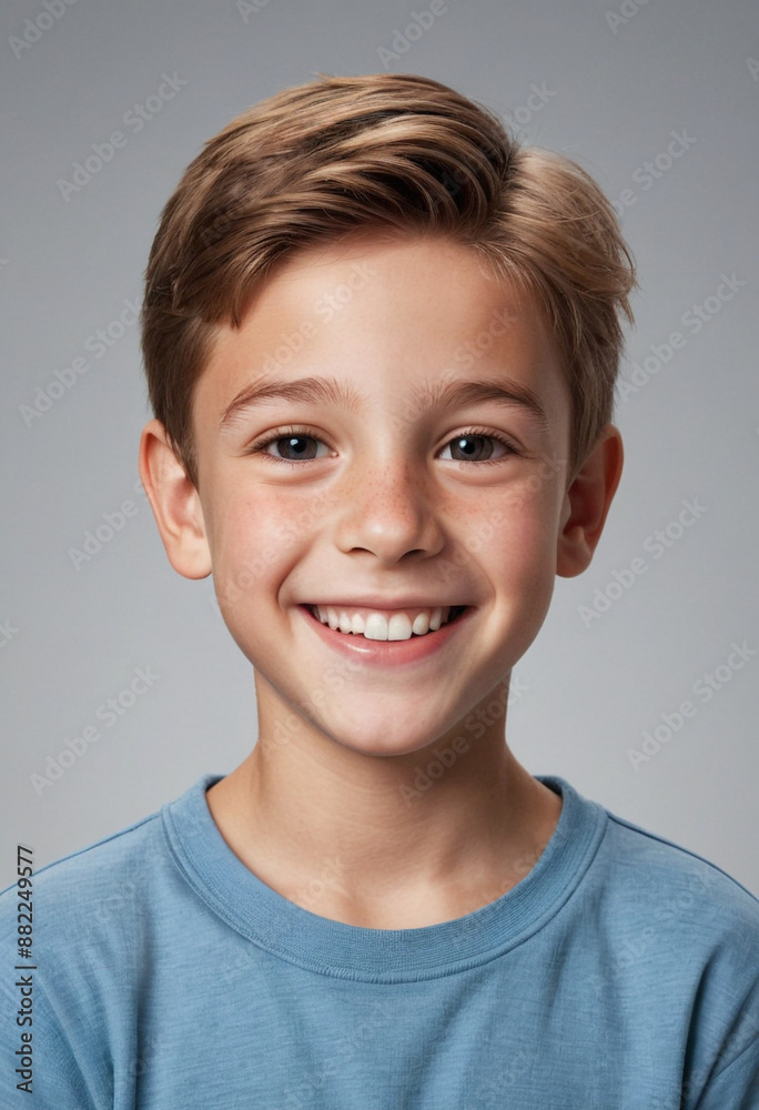 Portrait view of a regular happy smiling Canada boy, ultra realistic, candid, social media, avatar image, plain solid background Portrait view of a regular happy smiling Canada boy, ultra realistic, candid, social media, avatar image, plain solid background