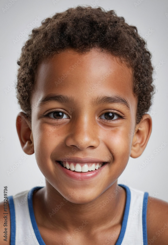 Portrait view of a regular happy smiling Dominican Republic boy, ultra realistic, candid, social media, avatar image, plain solid background Portrait view of a regular happy smiling Dominican Republic boy, ultra realistic, candid, social media, avatar image, plain solid background