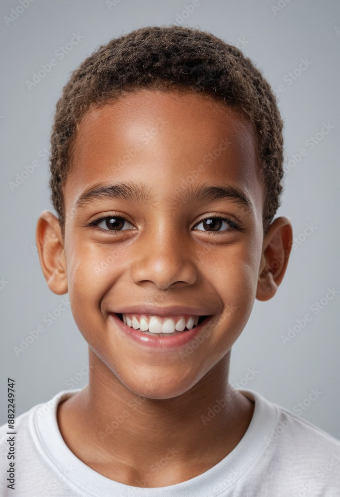 Portrait view of a regular happy smiling Dominican Republic boy, ultra realistic, candid, social media, avatar image, plain solid background Portrait view of a regular happy smiling Dominican Republic boy, ultra realistic, candid, social media, avatar image, plain solid background