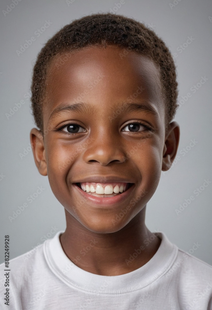 Portrait view of a regular happy smiling Haiti boy, ultra realistic, candid, social media, avatar image, plain solid background Portrait view of a regular happy smiling Haiti boy, ultra realistic, candid, social media, avatar image, plain solid background