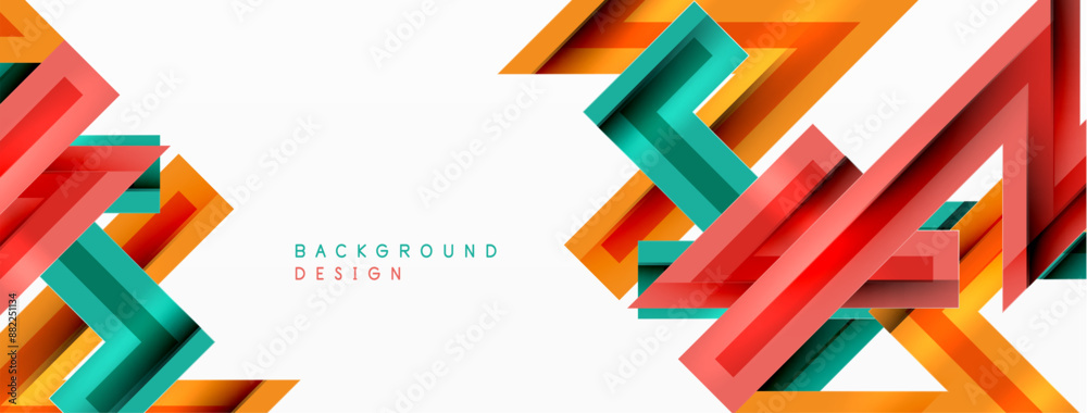 Line zig zag dynamic geometric abstract background. Colorful lines with shadow and light effects, various routes concept. Vector Illustration For Wallpaper, Banner, Background, Card Line zig zag dynamic geometric abstract background. Colorful lines with shadow and light effects, various routes concept. Vector Illustration For Wallpaper, Banner, Background, Card