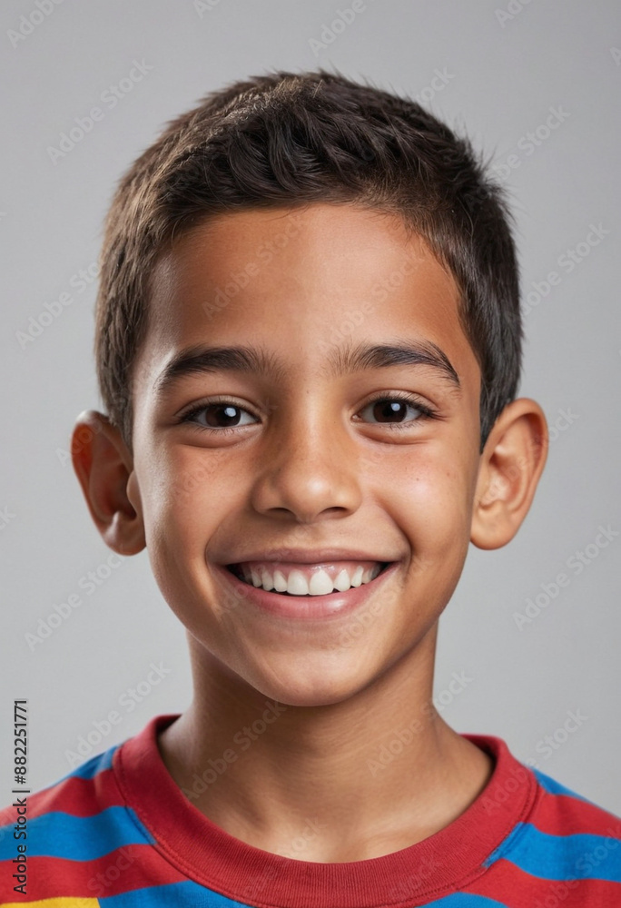 Portrait view of a regular happy smiling Venezuela boy, ultra realistic, candid, social media, avatar image, plain solid background Portrait view of a regular happy smiling Venezuela boy, ultra realistic, candid, social media, avatar image, plain solid background