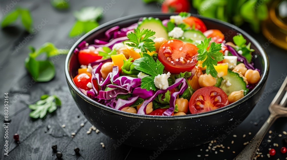 A close-up of a bowl filled with tomatoes, cucumbers, lettuce, and more tomatoes A close-up of a bowl filled with tomatoes, cucumbers, lettuce, and more tomatoes