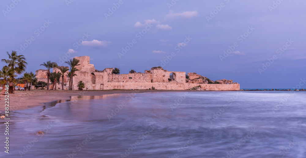 Naklejka premium The Ancient Kizkalesi Castle view in Turkey